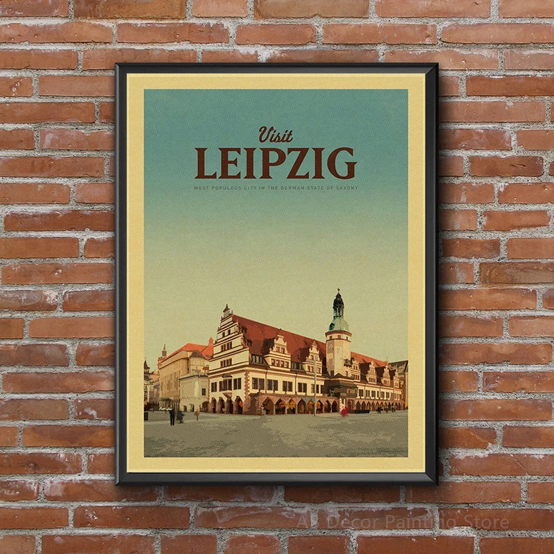 affiche vintage de voyage pour passionnés de tourisme