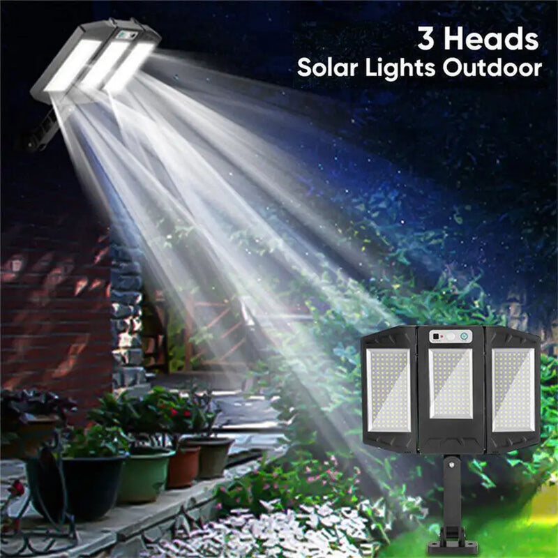 lampadaire solaire 384 led étanche avec capteur et télécommande
