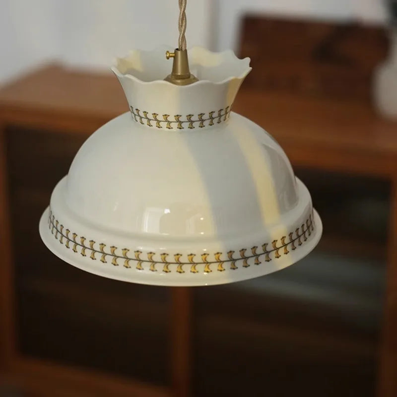 suspension moderne en céramique fleur led style nordique