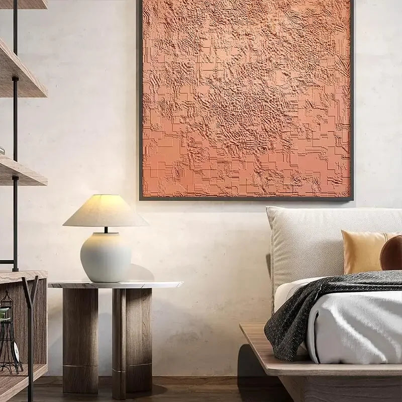 lampe à poser en céramique style wabi-sabi pour décoration intérieure