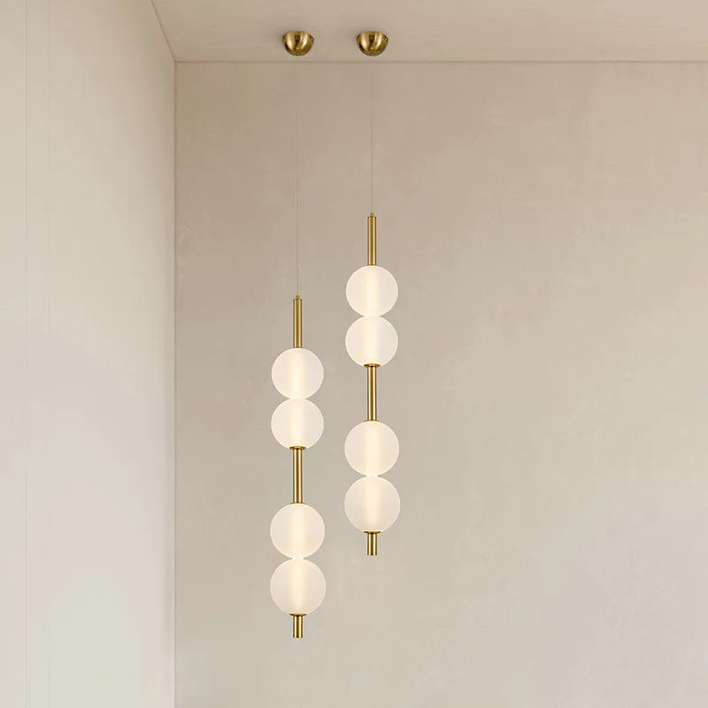 lustre nordique en verre et métal pour diverses utilisations avec cordon réglable