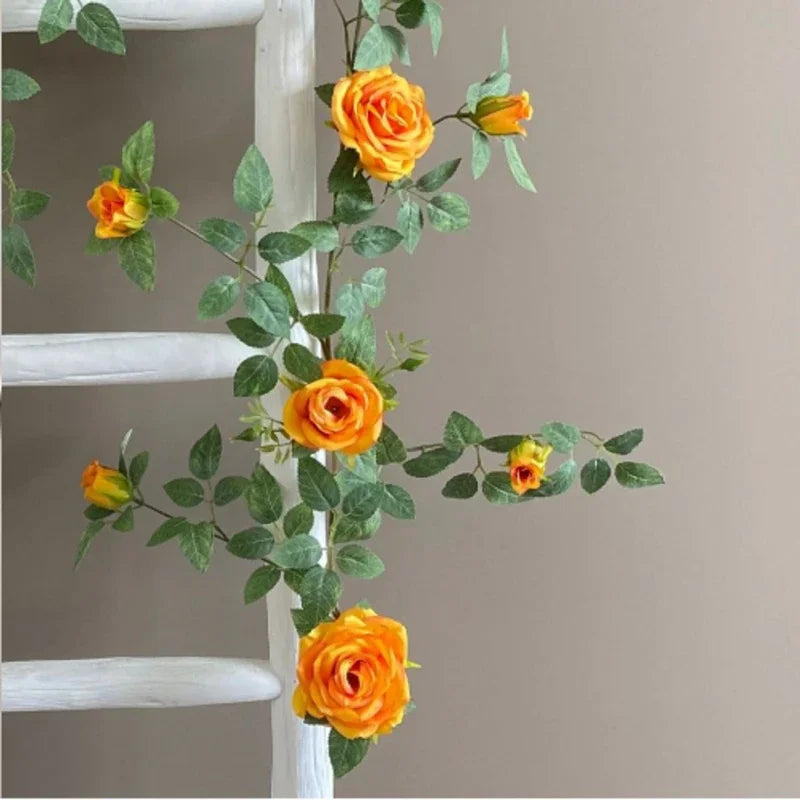 roses artificielles en soie pour décoration intérieure et extérieure