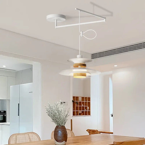 Suspension à culbuteur Table à manger Suspension bras oscillant plafonniers suspendus cuisine île barre E27 Illuminaire