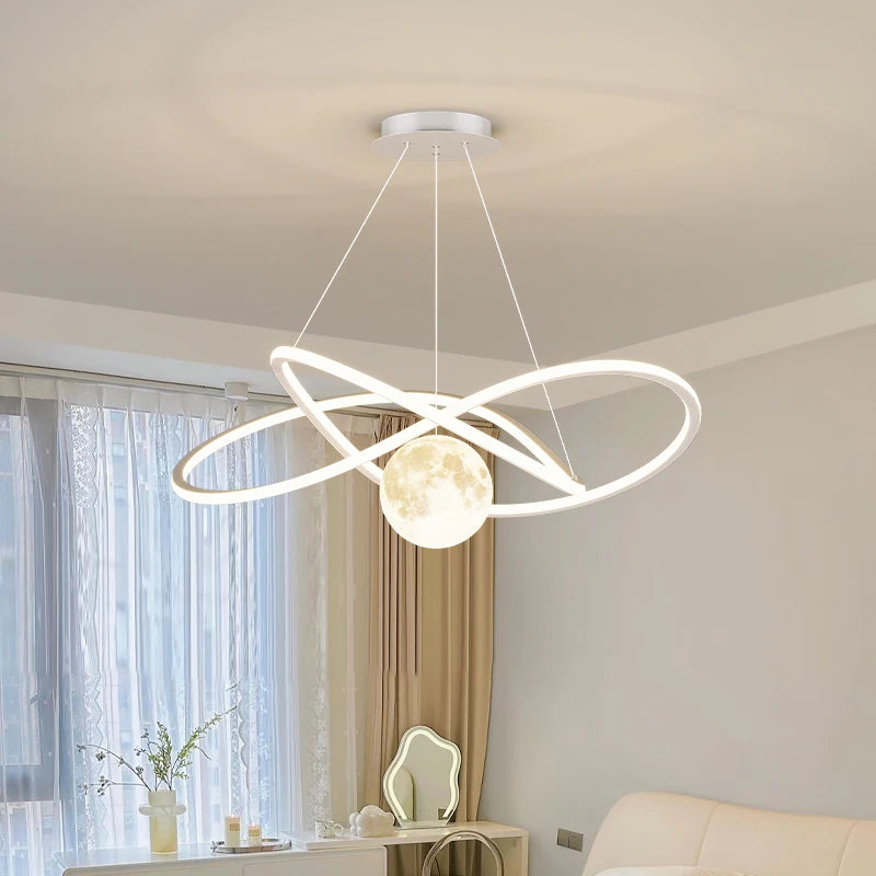 Plafonnier LED suspendu au Design rond