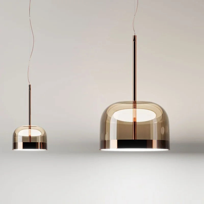 suspension en verre design nordique led moderne