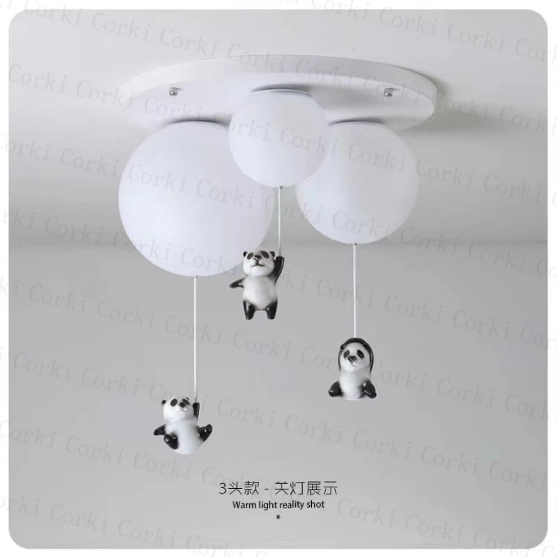 plafonnier led créatif dessin animé ours pour enfants