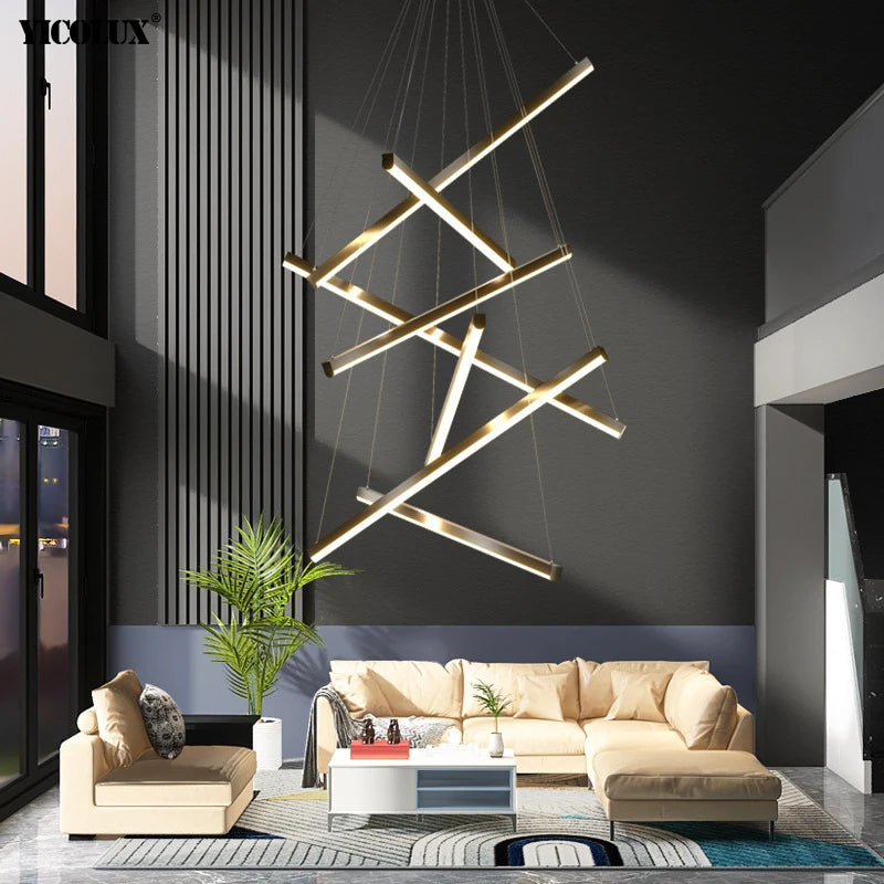 lustre led moderne avec gradation à distance pour intérieur