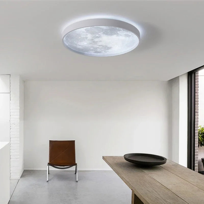 plafonnier led créatif en forme de lune design moderne décoratif