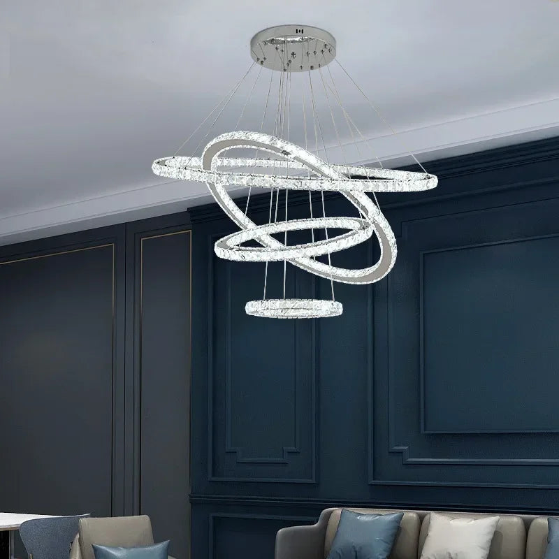 lustre en cristal winfordo pour hall d'exposition