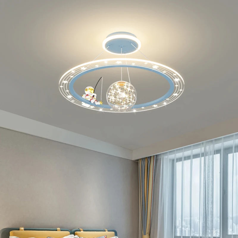 lustre astronaute décoration créative chambre enfants dessin animé