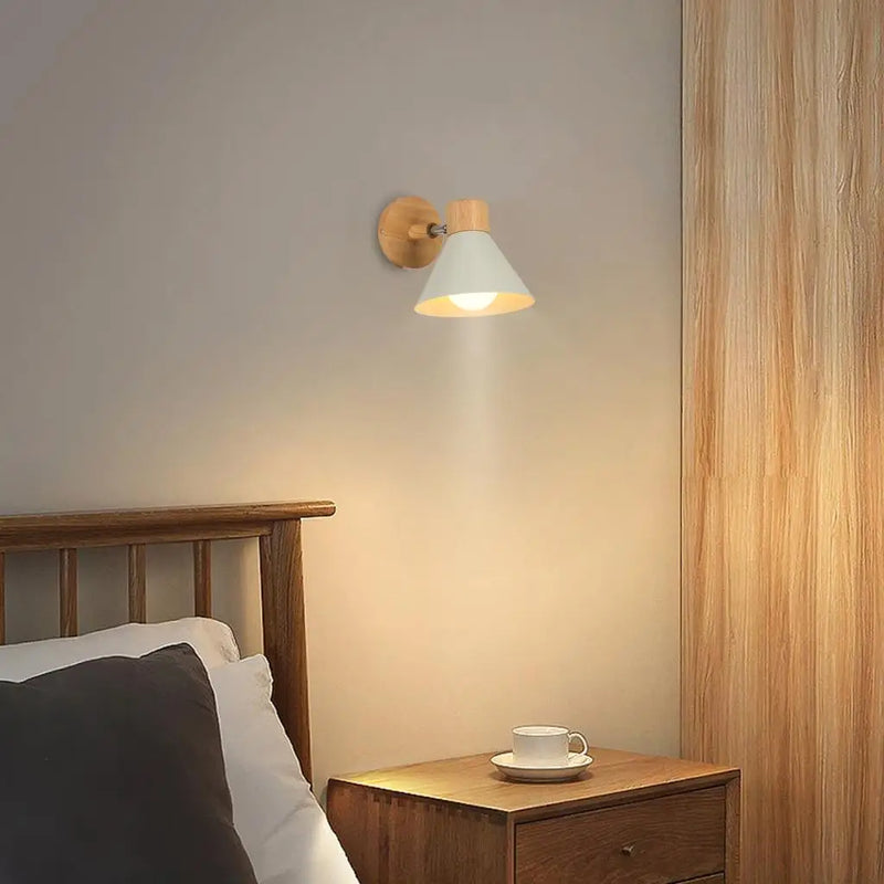 applique murale led nordique bois moderne décor maison