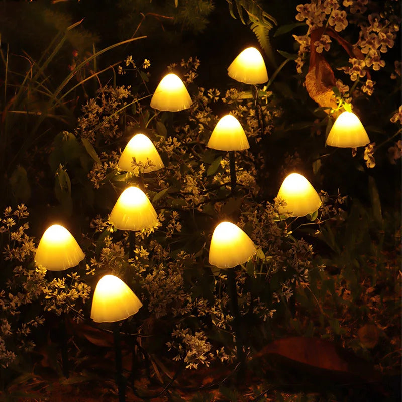 Lampe à gazon solaire champignon lampe à LED extérieure brillant sans électricité IP65 jardin décorer terrasse solaire étanche lumière de pelouse