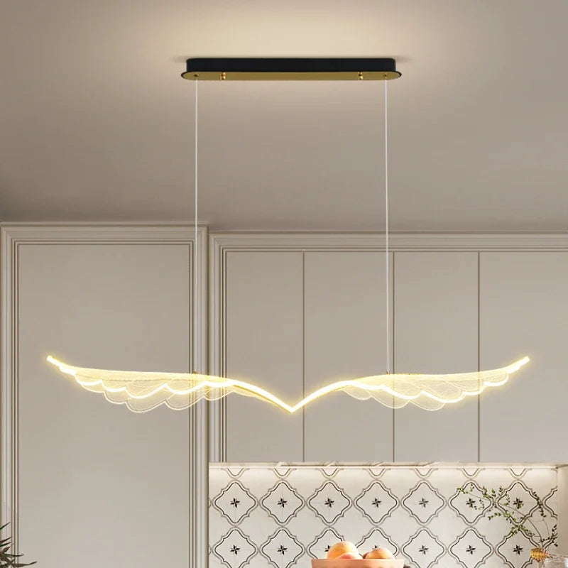 lustre nordique de luxe ailes artistiques éclairage intérieur
