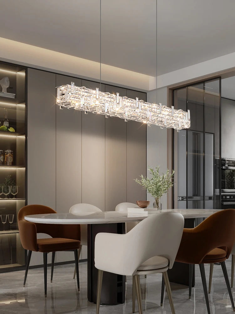 lustre en cristal design pour espace moderne et élégant