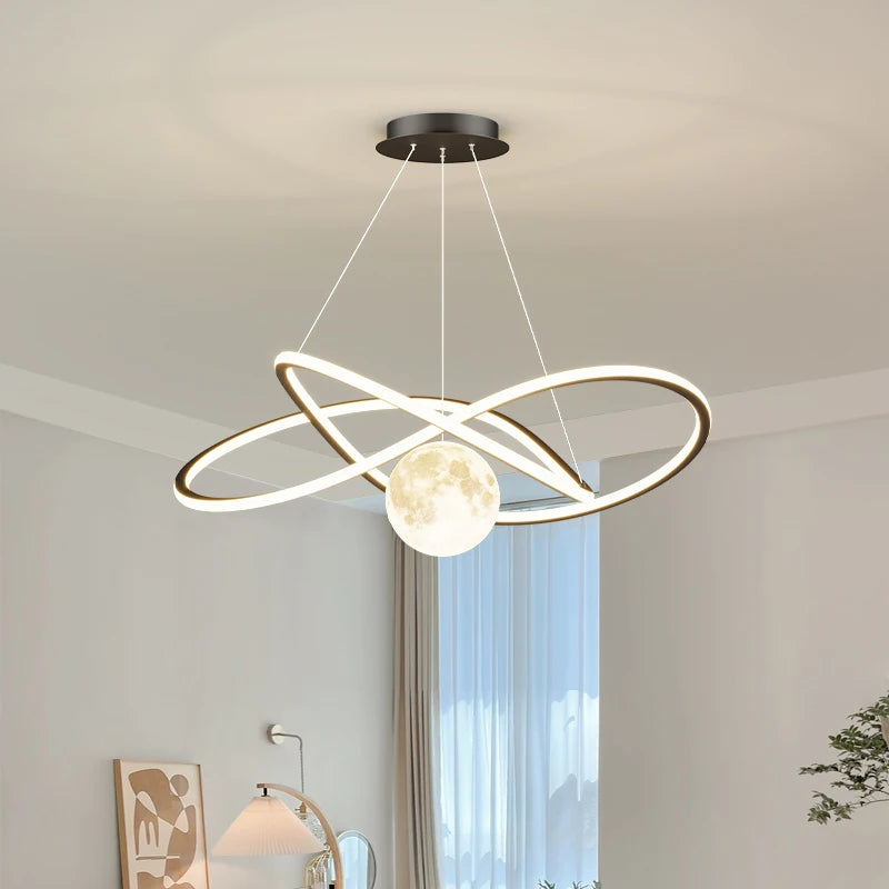 Plafonnier LED suspendu au Design rond