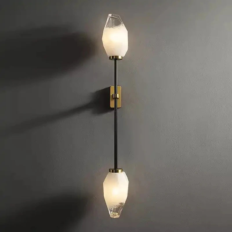 applique murale nordique en cuivre et laiton avec éclairage led rétro moderne