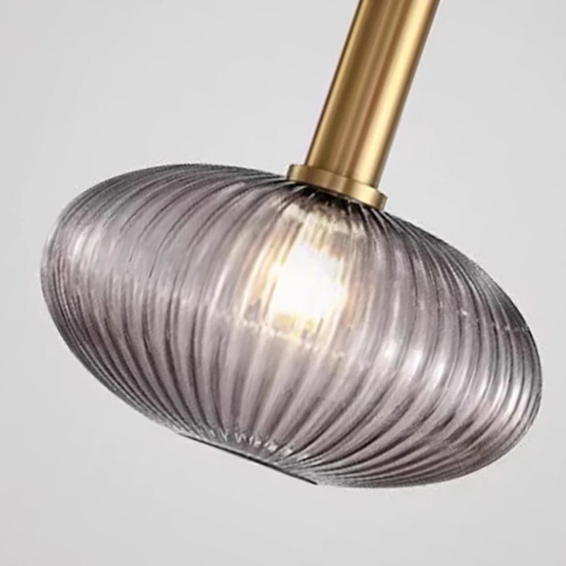 lustre nordique simple led en verre suspendu pour restaurant