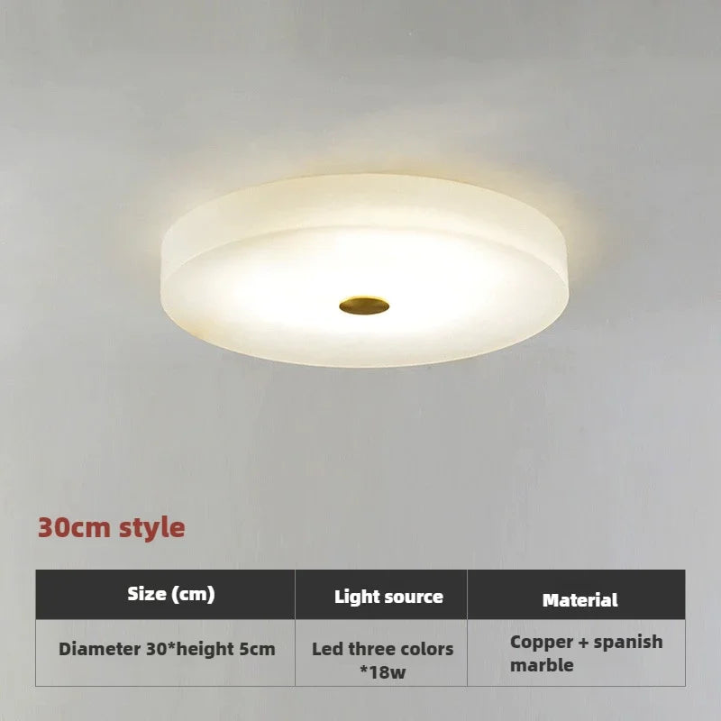 plafonnier en marbre naturel léger et luxueux moderne