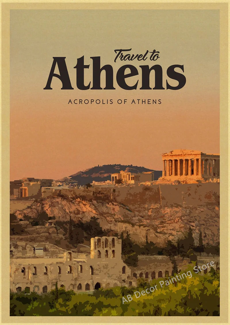 affiche vintage de voyage pour passionnés de tourisme