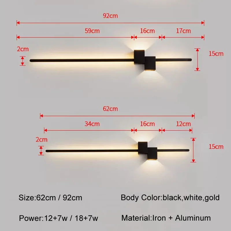 Applique murale led design nordique moderne luminaire décoratif monté en surface