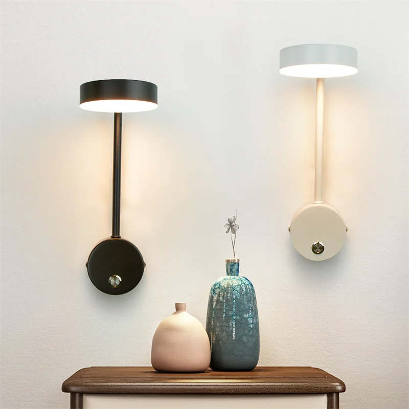 applique murale led moderne avec interrupteur rotative pour décoration maison
