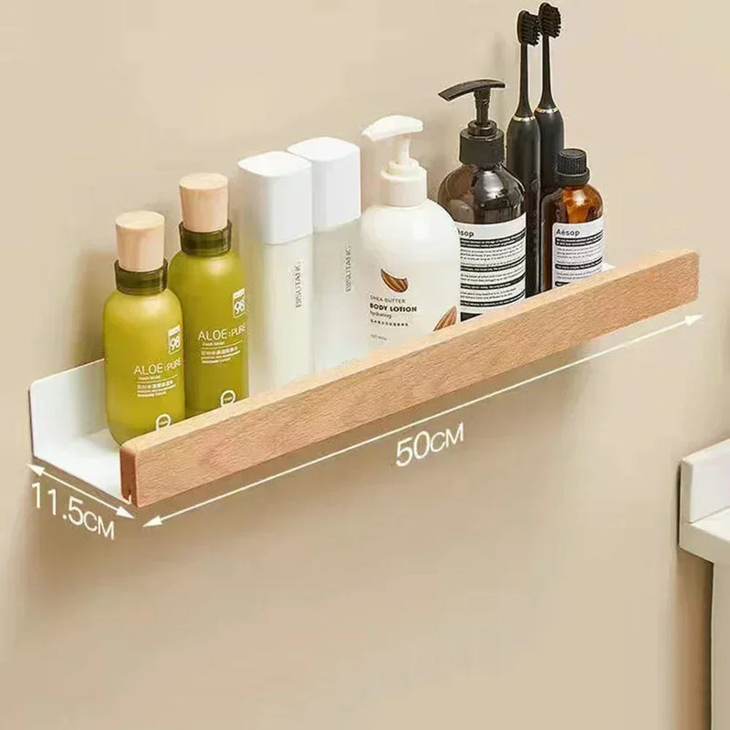 étagère en bois support d'angle sans perçage pour rangement