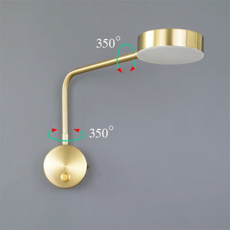 applique murale led moderne avec interrupteur rotative pour décoration maison