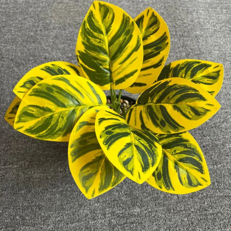 feuilles de phénix artificielles décoration verte en plastique