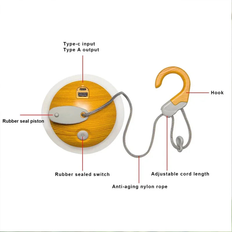 lanterne de camping led usb légère pour enfants et extérieur