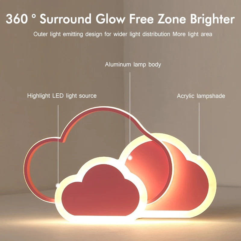 plafonnier led moderne creative cloud luminosité réglable grand panneau lumineux