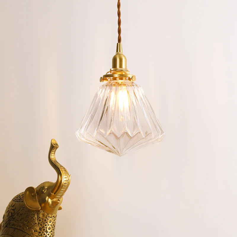 suspension en verre diamant led nordique moderne