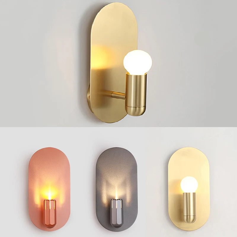 applique murale LED dorée ovale design