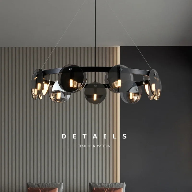 Lustre design en verre style nordique luminaire décoratif moderne
