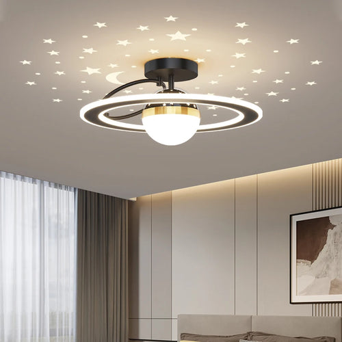 Plafond moderne à LEDs lumières salon chambre Simple personnalité en fer forgé rond maison salle à manger étude lampes d'éclairage intérieur