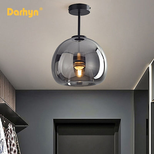 Plafonnier LED en verre minimaliste moderne