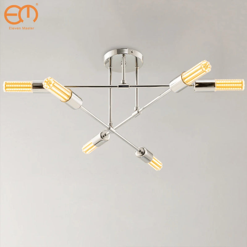 lustre moderne spoutnik semi encastré galvanoplastie style nordique