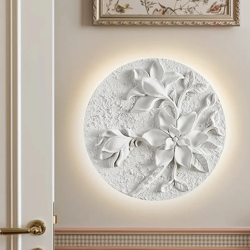 applique murale circulaire rétro en verre pour intérieur élégant