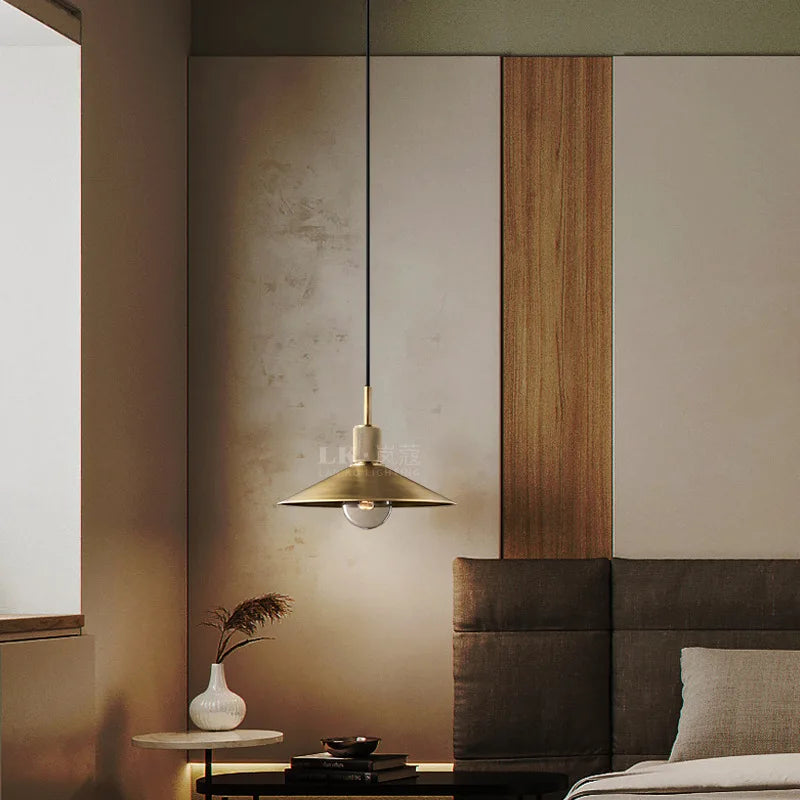 lustre rétro américain en cuivre pour bar restaurant boutique