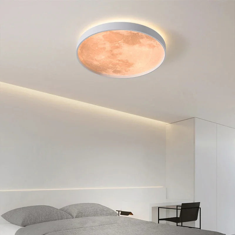 plafonnier led créatif en forme de lune design moderne décoratif