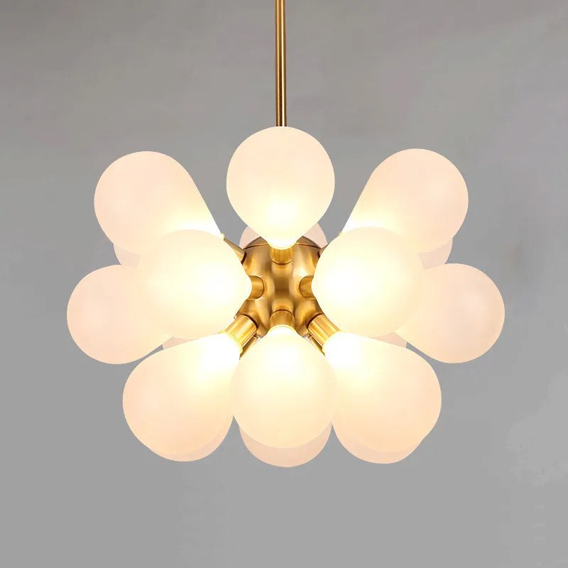 lustre nordique boule verre led décoration maison suspendu