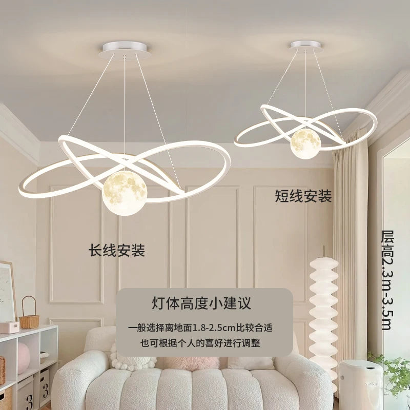 Plafonnier LED suspendu au Design rond