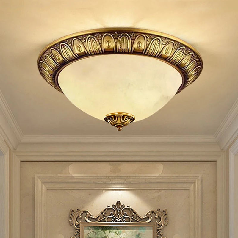 plafonnier led vintage europe sculpter en cuivre espagnol marbre