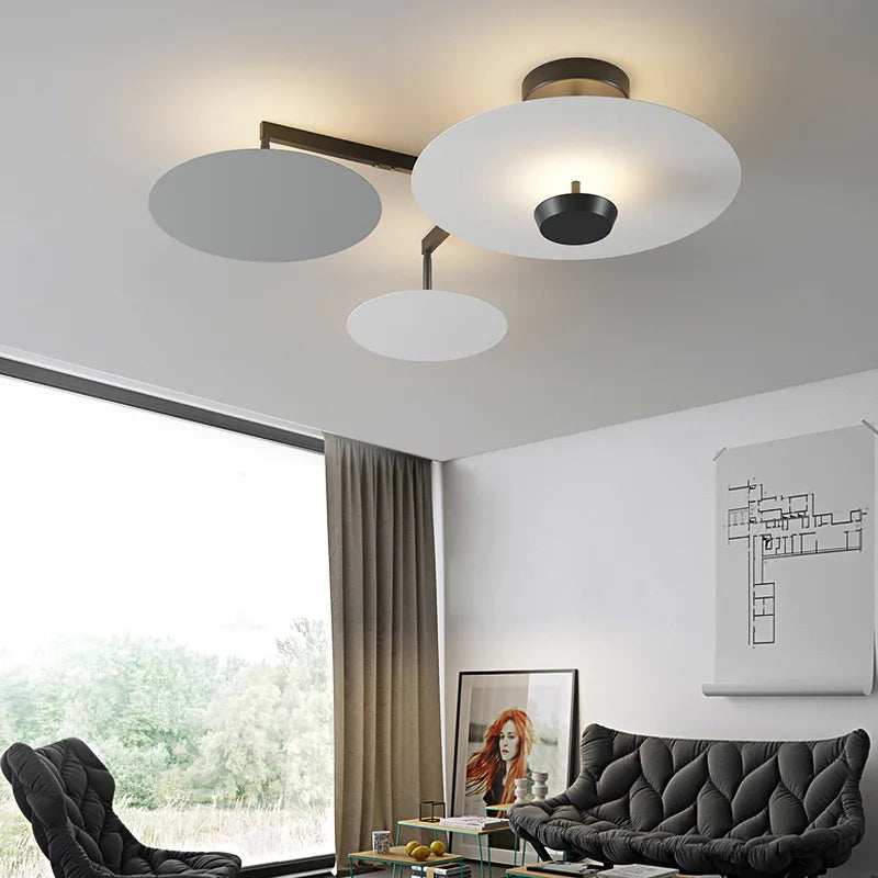 Plafonnier LED design nordique doré minimaliste