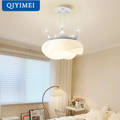 lustre led moderne pour décoration d'intérieur en forme de couronne