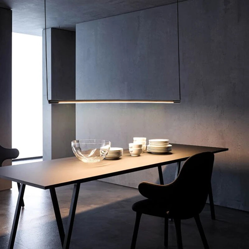 suspension LED design nordique minimaliste en aluminium