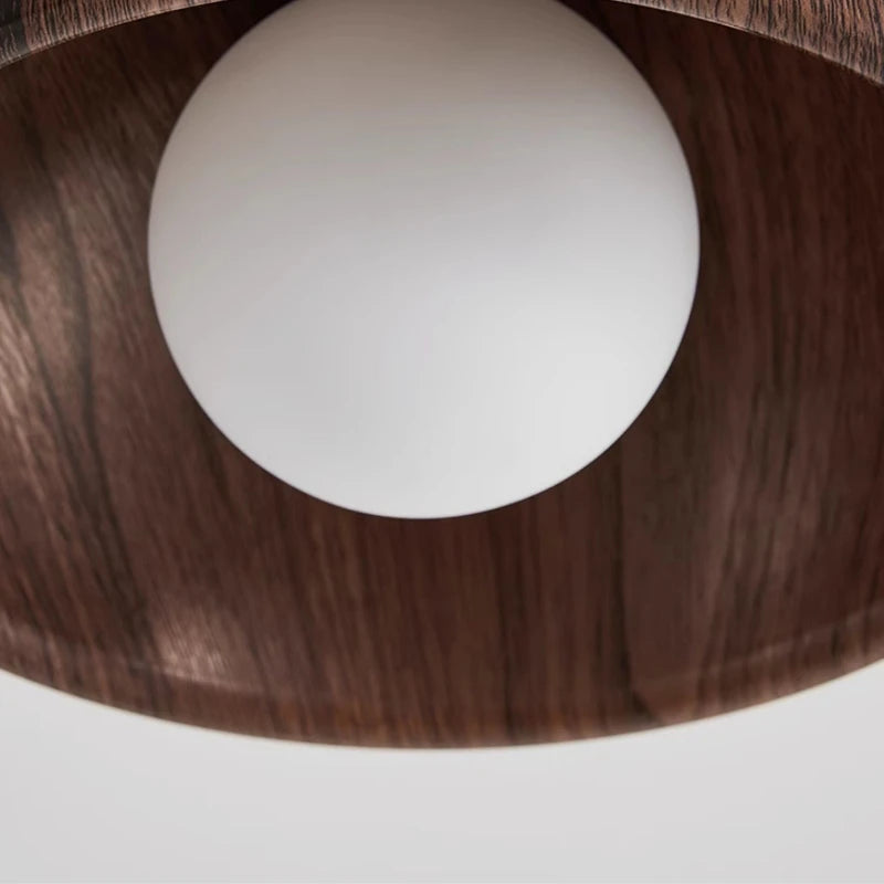 plafonnier minimaliste rétro en bois pour déco créative