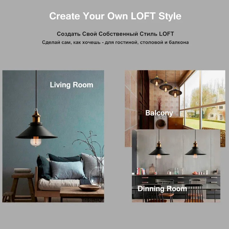 lustre moderne led en métal avec suspension vintage