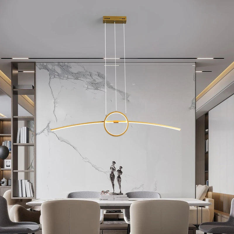 suspension moderne créative avec lumières led pour maison intelligente