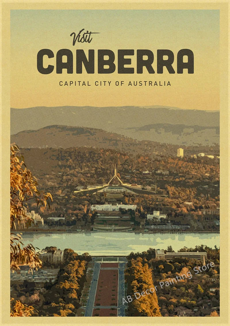 affiche de voyage rétro pour passionnés de tourisme