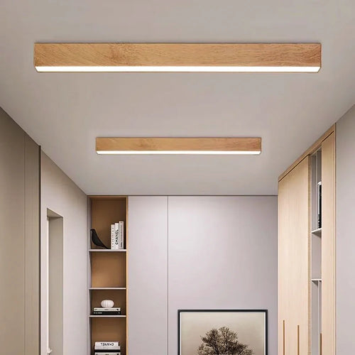 plafonnier led nordique en bois design minimaliste pour intérieur moderne